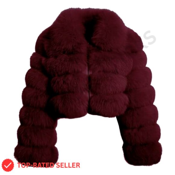 Cropped Faux Fur Teddy Jacket Zip Up Winter Warm Fuzzy Sherpa Fleece Coat - Picture 3 of 7